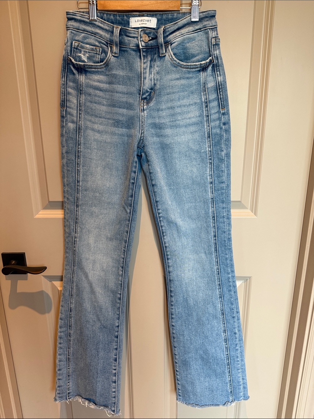 lovervet Faded Light Blue High-Rise Wide Leg Jeans - 31 inseam